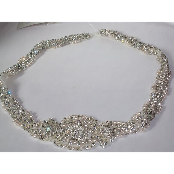 Rhinestone pearl bridal belt sash, crystal belt, bridal belt, wedding dress belt